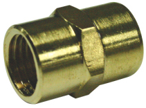 SCORPION - BRASS 1/4 INCH F X 1/4 INCH F HEX SOCKET 